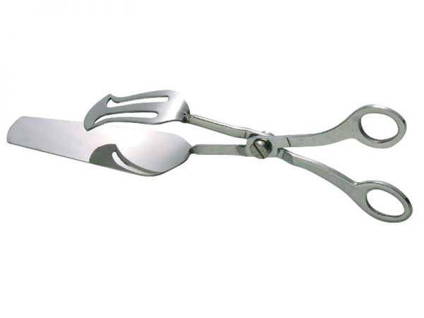 STAINLESS STEEL CAKE SERVER TONGS 260 MM