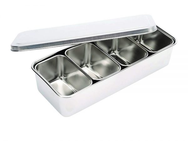 5 SET STAINLESS STEEL CONTAINERS 4 IN 1