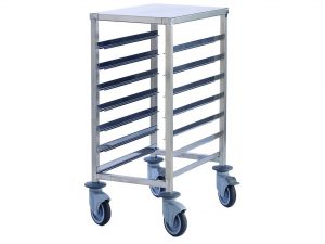 STAINLESS STEEL RACKING TROLLEY 7 LEVELS