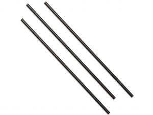 STRAIGHT BOTTLE STRAW PAPER (267x6mm/10.5") BLACK