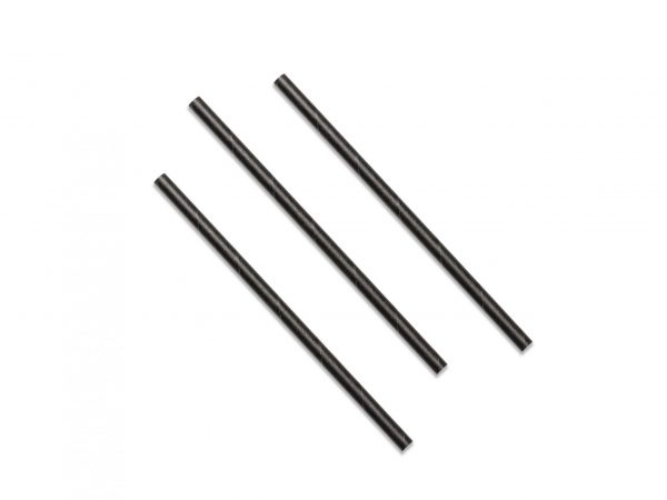 STRAIGHT COCKTAIL STRAW PAPER (140x6mm/5.5") BLACK
