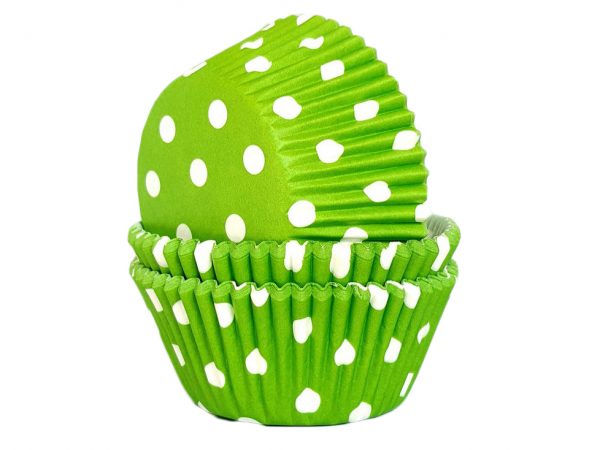 GREEN POLKA CUPCAKE 51X38MM
