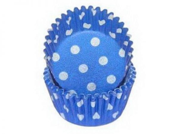 BLUE POLKA CUPCAKE 51X38MM