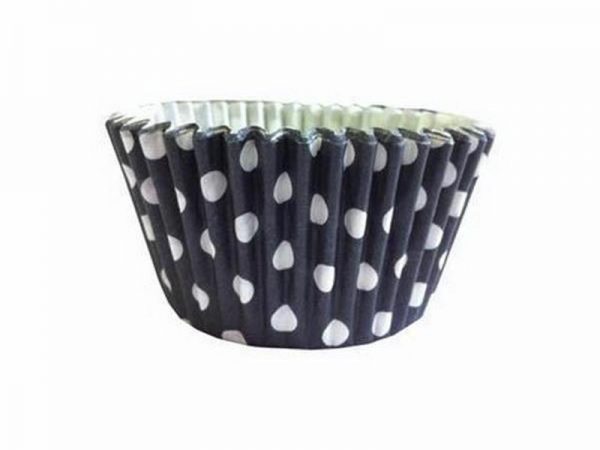 BLACK POLKA CUPCAKE 51X38MM