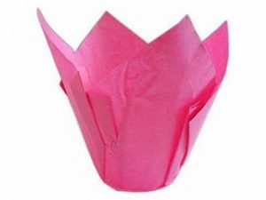 200 PCS DARK PINK MUFFIN WRAP 160MM