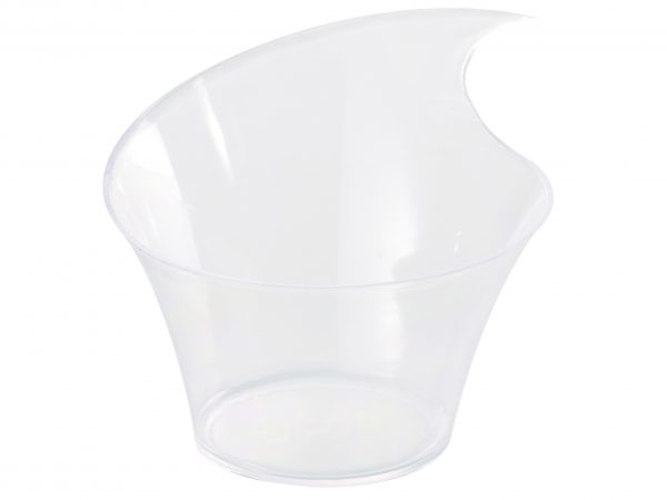 200 PCS WAVE MINI DISH CUP TRANSPARENT 80ML/2.7OZ