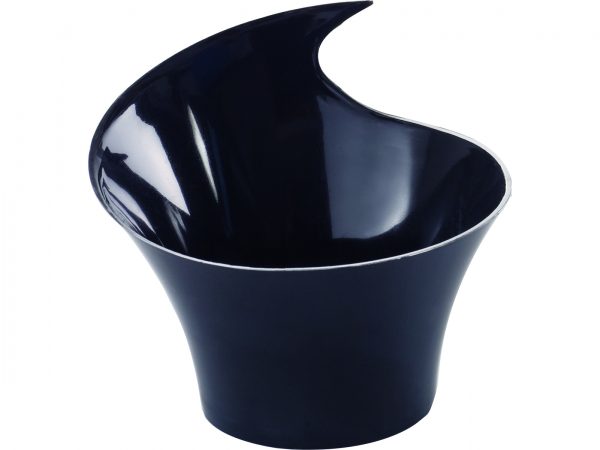 200 PCS WAVE MINI DISH CUP BLACK 80ML/2.7OZ