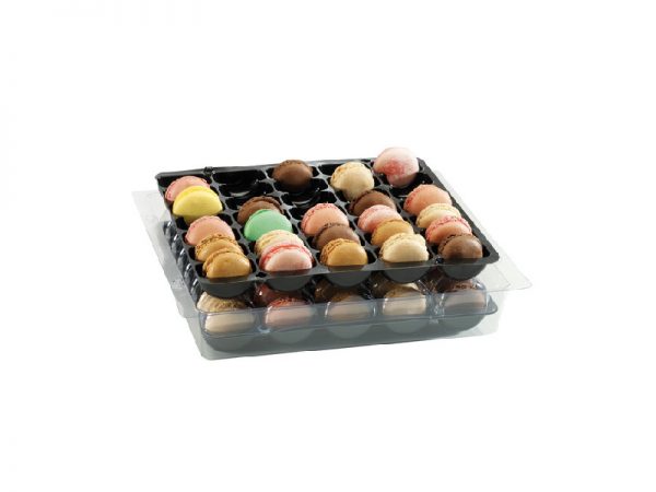 BOX FOR 70 MACARONS + 2 BLACK FRAME + OUTER BOX