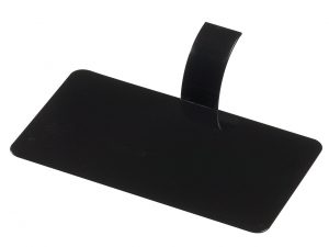 RECTANGULAR BLACK PLASTIC DISH 100X55MM