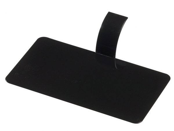 RECTANGULAR BLACK PLASTIC DISH 100X55MM
