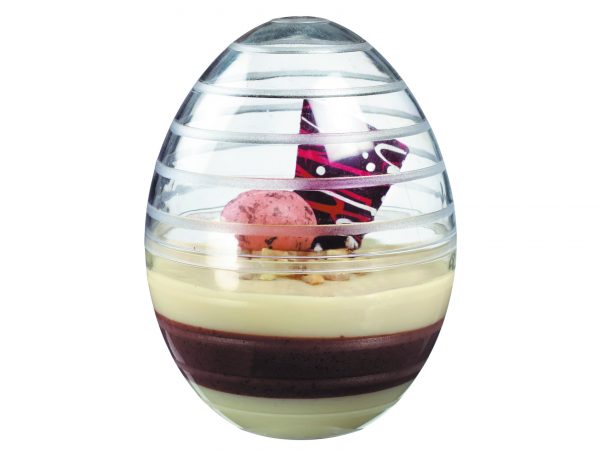 30 PCS EGG SHELL MINI DISH BASE + LID 130ML