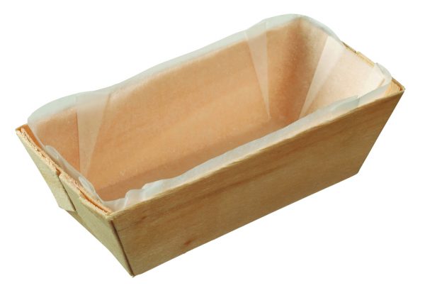 200 PCS RECTANGULAR BARQUETTE + BAKING PAPER 100X45X30MM