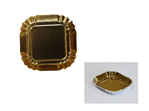 MINI PLATE GOLD SQUARE 55 MM