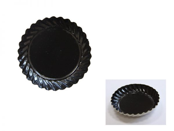 MINI PLATE BLACK ROUND 55 MM