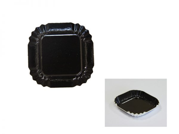 MINI PLATE BLACK SQUARE 55 MM
