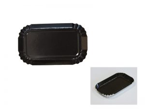 MINI PLATE BLACK REGTANGULAR 40X80 MM