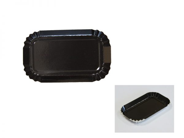 MINI PLATE BLACK REGTANGULAR 40X80 MM