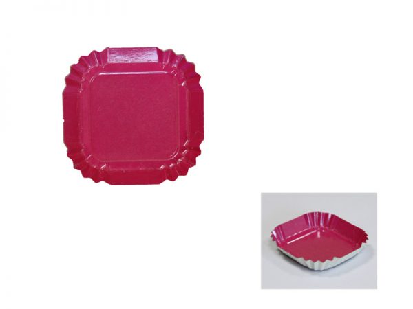 MINI PLATE FUSHIA SQUARE 55 MM