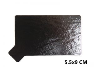 250 PCS BLACK TABBED DISH RECTANGULAR  5.5X9 CM