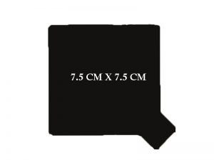 250 PCS BLACK TABBED CARD SQUARE 7.5x7.5CM (G/VIERZWs2)