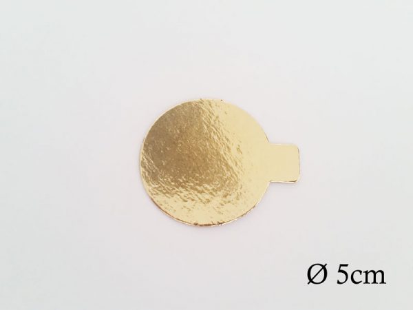 ROUND GOLD CARD BOARD 5CM