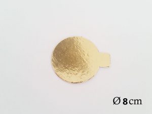 500 PCS ROUND GOLD TABBED CARD 8 CM
