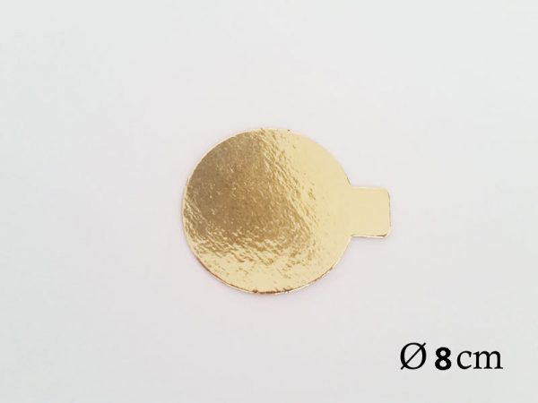 ROUND GOLD CARD BOARD 8 CM