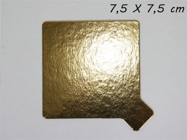 GOLD CARD SQUARE 7.5X7.5CM