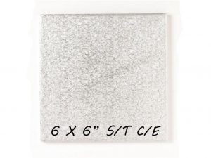 100 PCS *SQUARE* S/T C/E  SILVER BOARD 6"