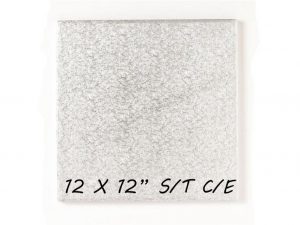 100 PCS *SQUARE* S/T C/E  SILVER BOARD SQUARE 12"  SLRSA39
