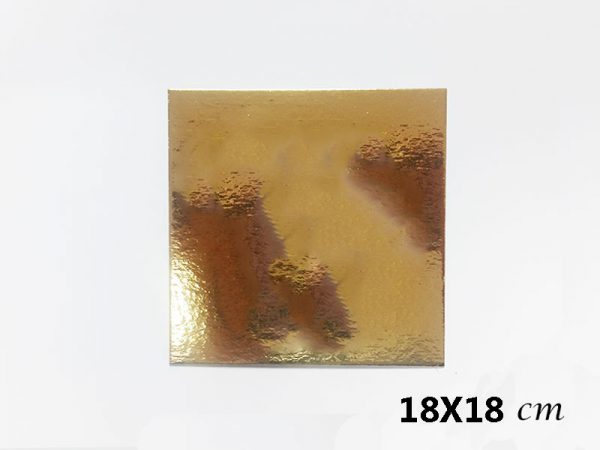 SQUARE GOLD CARD BOARD 18X18CM