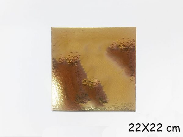 SQUARE GOLD CARD BOARD 22x22 CM