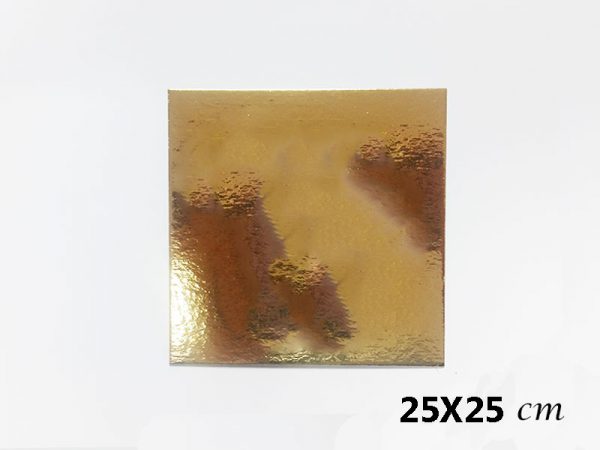 SQUARE GOLD CARD BOARD 25X25 CM
