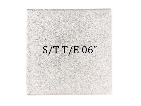 6" S/T T/E SILVER SQUARE 25 PCS