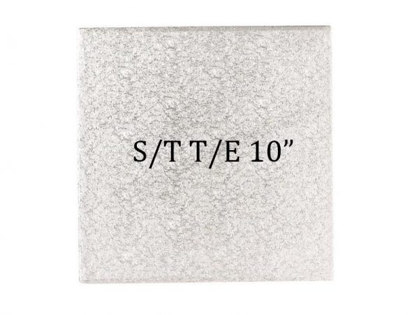 10" S/T T/E SILVER SQUARE  25 PCS