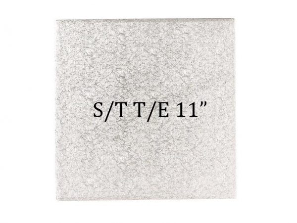 11" S/T T/E SILVER SQUARE 25 PCS