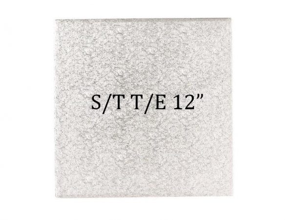 12" S/T T/E SILVER SQUARE 25 PCS