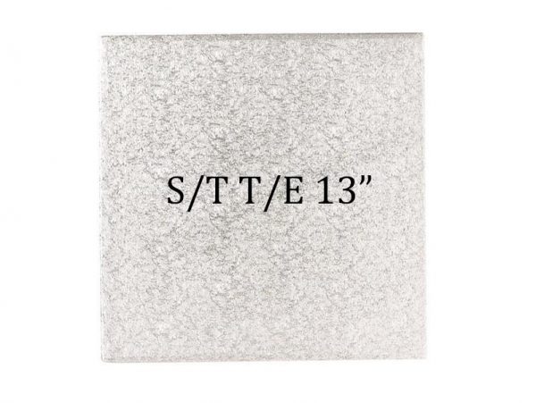 13" S/T T/E SILVER SQUARE  25 PC