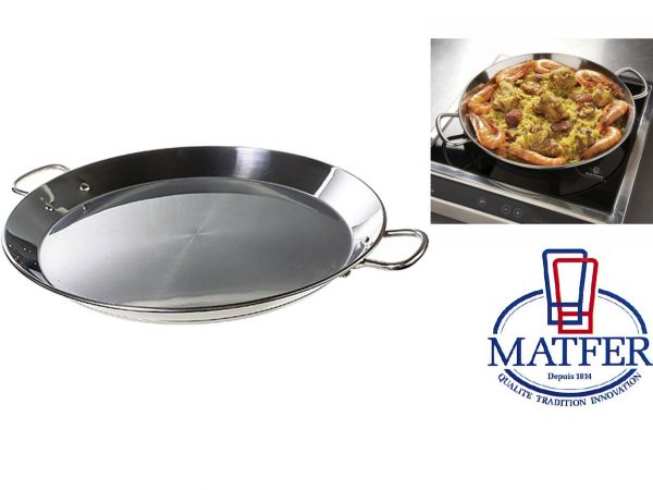 STAINLESS STEEL PAELLA PAN D.360MM