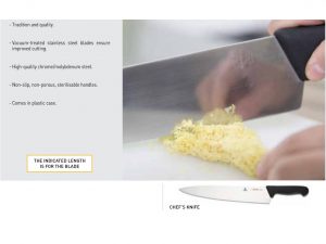 CHEF KNIFE WHITE HANDLE 310 MM