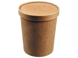 250 PCS 16 OZ PAPER SOUP CUP + LID KRAFT