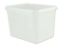 4 LTR RECTANGULAR NATURAL ICE CREAM CONTAINER + LID
