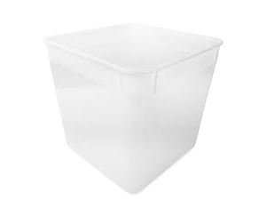 10 LTR SQUARE NATURAL ICE CREAM CONTAINER + LID
