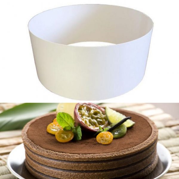 500 PCS 35X800MM WHITE OVENABLE CAKE COLLAR  SLRSA54
