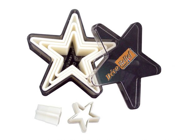 PASTRY CUTTERS 5 SMOOTH STARS