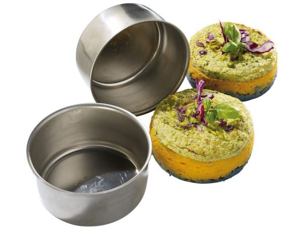 SET OF 2 STAINLESS STEEL RAMEKINS 9 CM MOLD