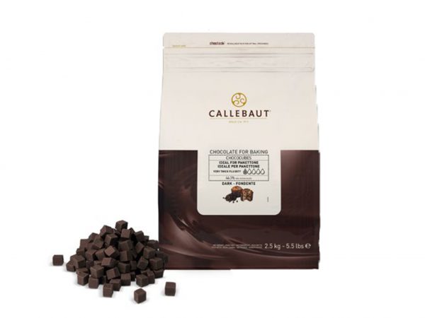 2.5 KG CALLEBAUT BAKE STABLE CHOCOLATE - DARK CHOCOCUBES