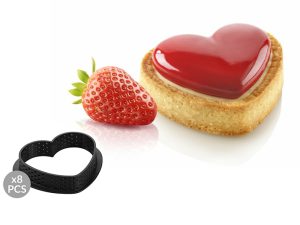 SILIKOMART BLACK TARTE RING HEART AMORE 80X70MM  H20MM  52.317