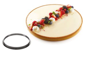 SILIKOMART BLACK MICRO PERFORATED TARTE RING ROUND Ø230 H20MM  52.386