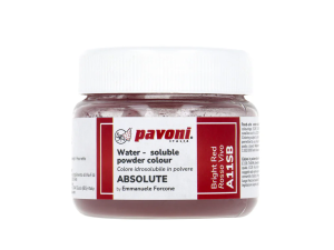 50 GR WATER SOLUBLE POWDER ABSOLUTE BRIGHT RED  PAVONI
